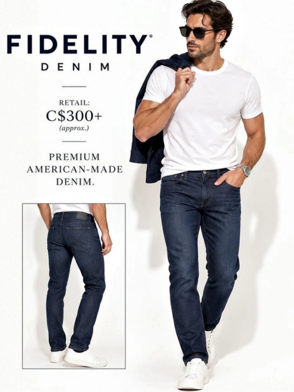 Fidelity Denim Jimmy Westgate Slim Jeans Blue Waist 30 NWT